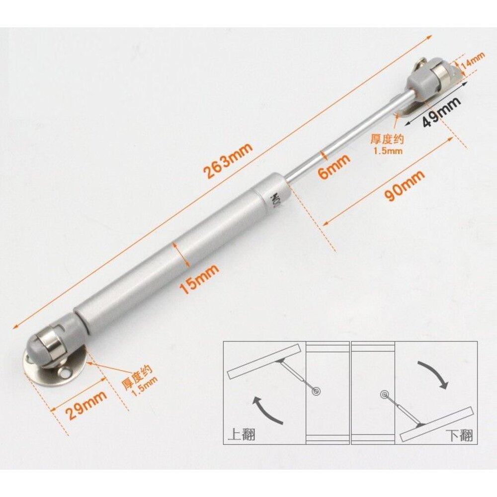 油壓撐桿 10KG 氣壓桿 液壓桿 支撐桿 油壓棒 100N 機車坐墊 門櫃可用 高品質 掀板 上掀 自動回歸撐桿-圖片-1