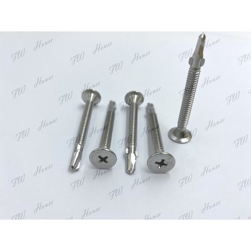 S1-00264-白鐵410 絞花利瑪 全尺寸 10番 雙翅 利瑪絞花 鑽尾鑽頭螺絲 平頭 雙打翅 台灣製 鑽尾自攻螺絲 雙耳螺絲