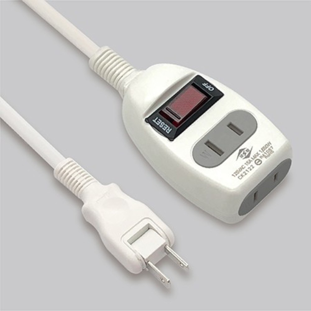 威電 過載斷電 1開2座電源線組 CK2122 延長線 中繼線 180度 任意轉差頭-圖片-1