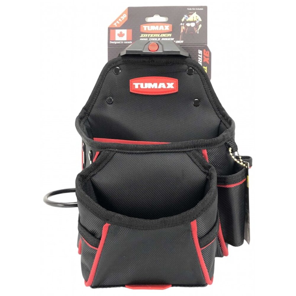 S1-00280-TUMAX TU-130 卡扣式 快扣 專業工具釘袋 3層+2格+鐵鎚掛 超實用包 71130