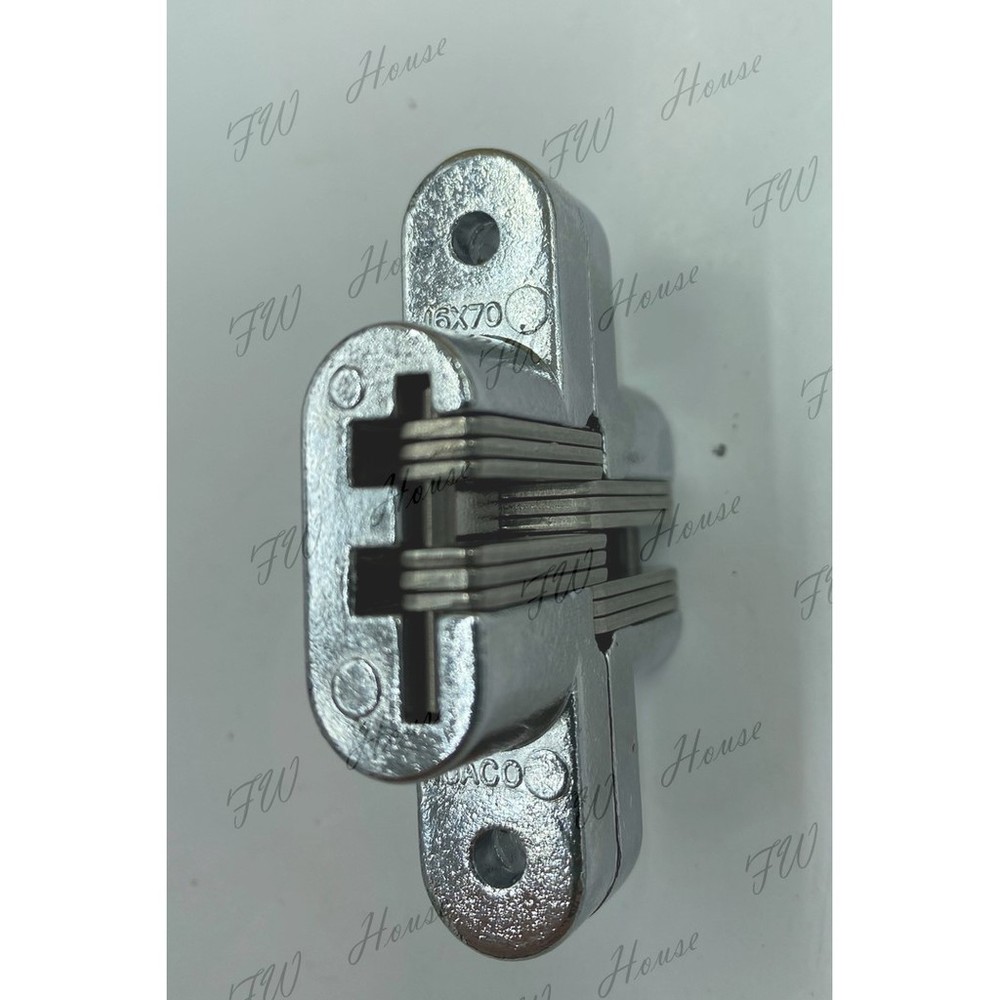 45-70-75mm 十字暗鉸鍊丁雙/隱藏鉸鏈/後鈕/隱藏丁雙/暗丁雙/摺門丁雙/摺門鉸鏈-鋅合金 台灣製造-圖片-2