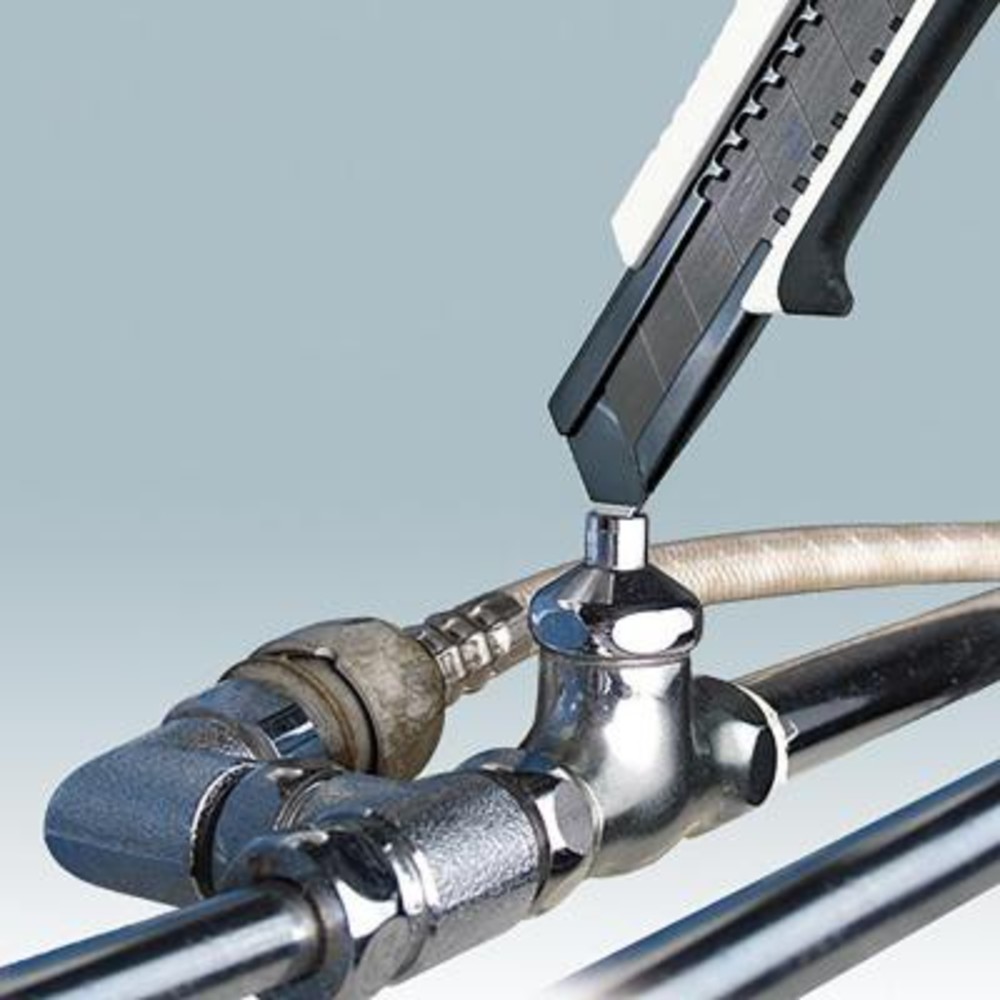 日本 TAJIMA 田島 美工刀 防滑握柄 台灣公司貨 DFC-560 推 轉 自動鎖定-圖片-2