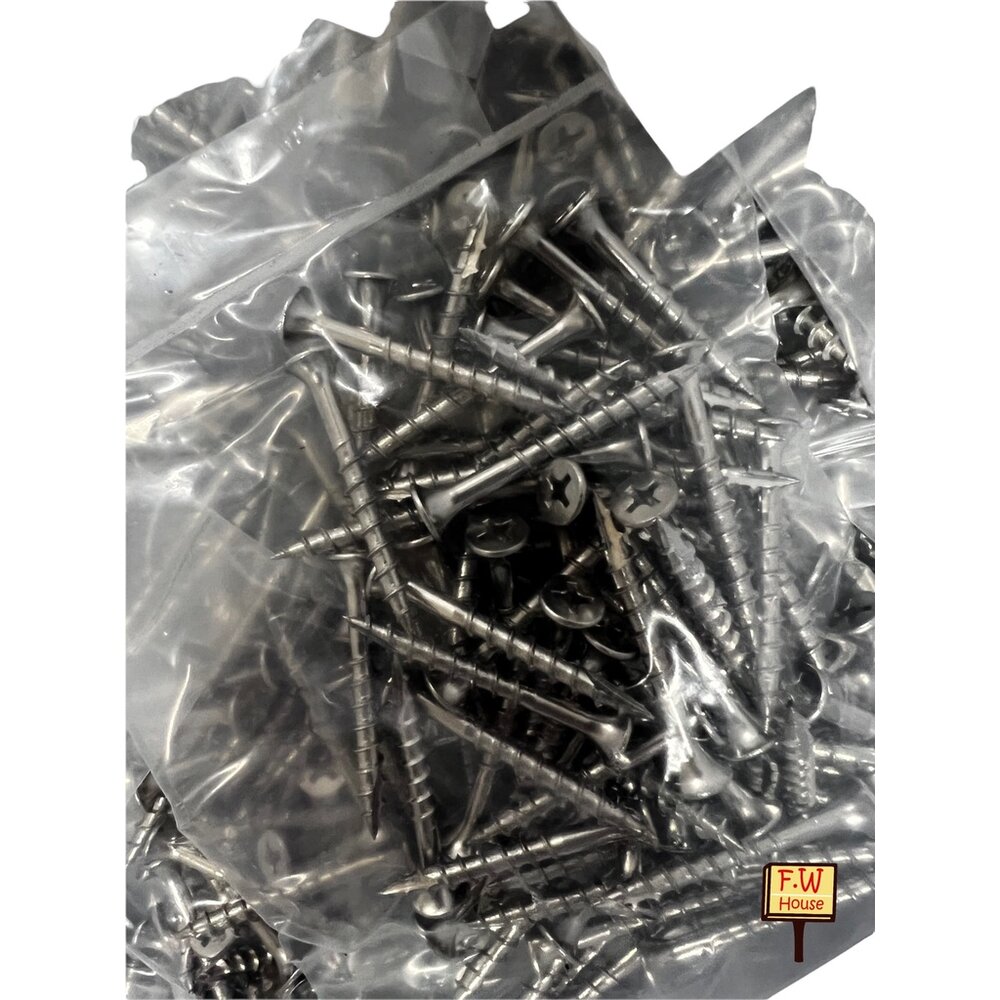 S1-00466-台灣製 白鐵#304 白鐵割尾螺絲 白鐵南方松 不鏽鋼螺絲 螺絲 粗牙 喇叭頭 切尾螺絲 南方松 不鏽鋼切尾