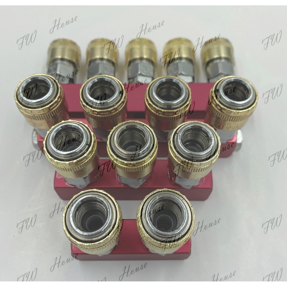 台灣製造 單手風管 鋅單頭 免拉式 單手型 直二通 直三通 直四通 直五通 接頭 快速接頭 空壓設備 空壓機台 空氣配管-圖片-1