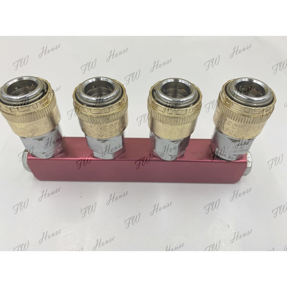 台灣製造 單手風管 鋅單頭 免拉式 單手型 直二通 直三通 直四通 直五通 接頭 快速接頭 空壓設備 空壓機台 空氣配管-圖片-4