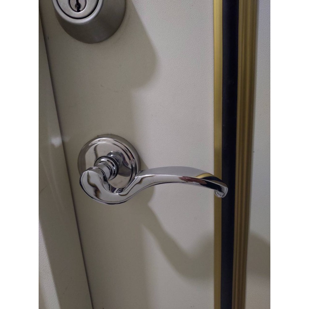 S1-00533-大門專用 輔助鎖+通道門鎖  水平鎖 輔助鎖 硫化銅門 房間門 白鐵亮面 蝴蝶孔 吋8孔