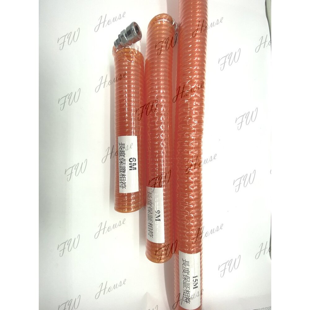 5x8mm 伸縮高壓風管 PU管 空壓管 風管 附接頭 6M 9M 15M 適用各種氣動工具 伸縮管-圖片-1