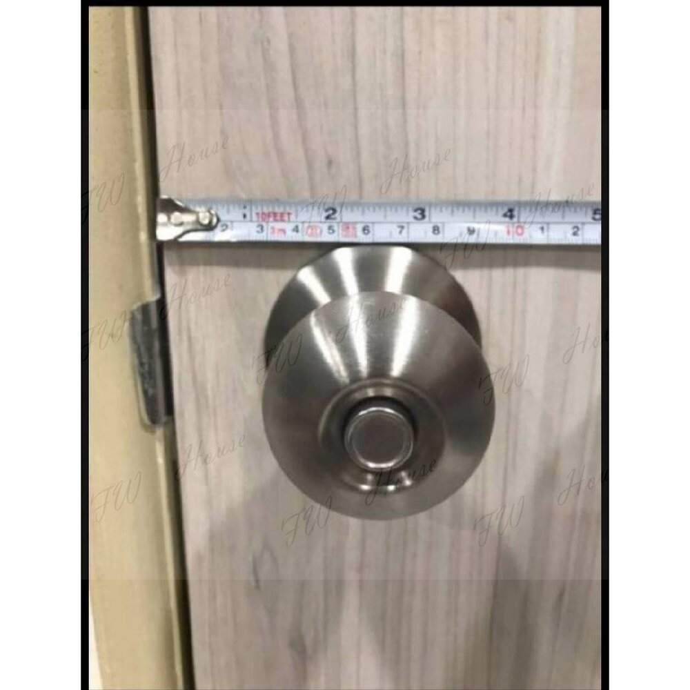 加安牌 9600 60mm 廣安牌 C9600 9600 喇叭鎖 房間門用 客廳鎖 有鑰匙 不銹鋼磨砂色-圖片-2