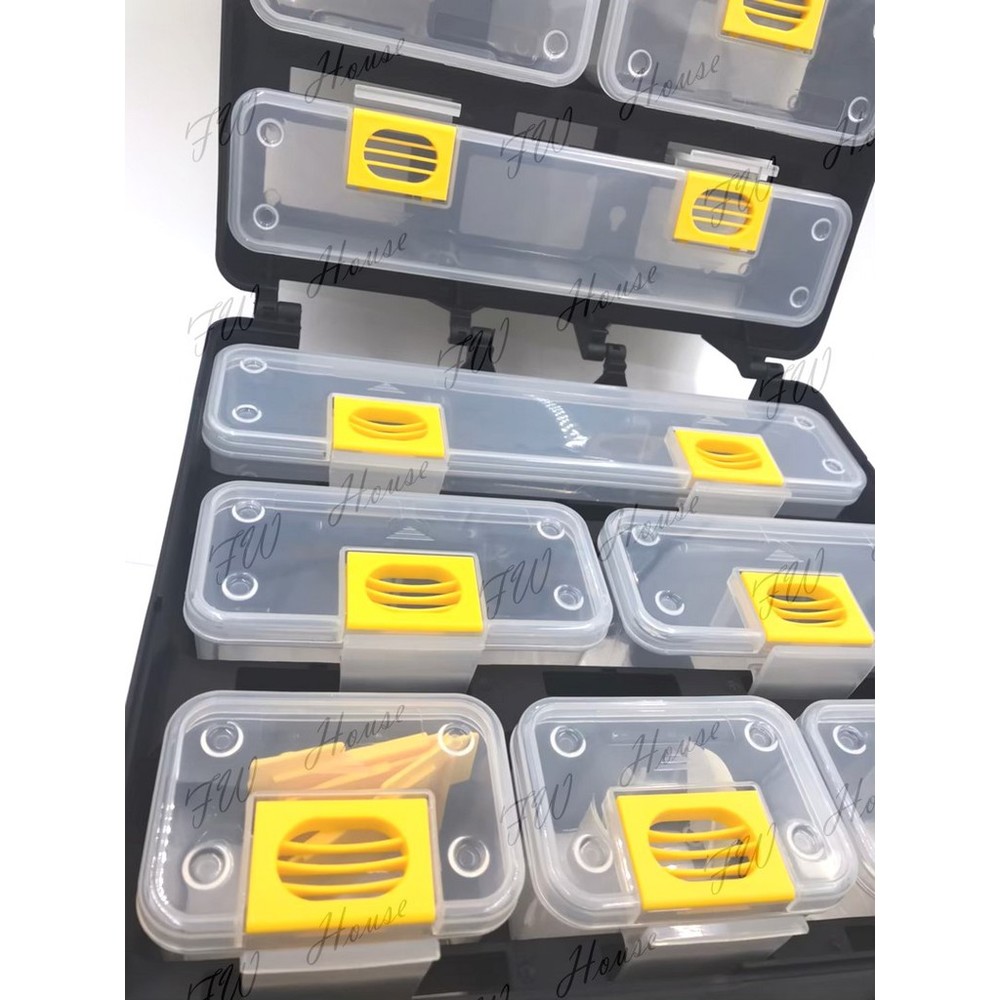 台灣製 KT-369 KT-918 附背帶 多功能收納提盒 工具零件收納盒 分類收納箱 零件盒 工具箱 工具盒 收納盒-圖片-3