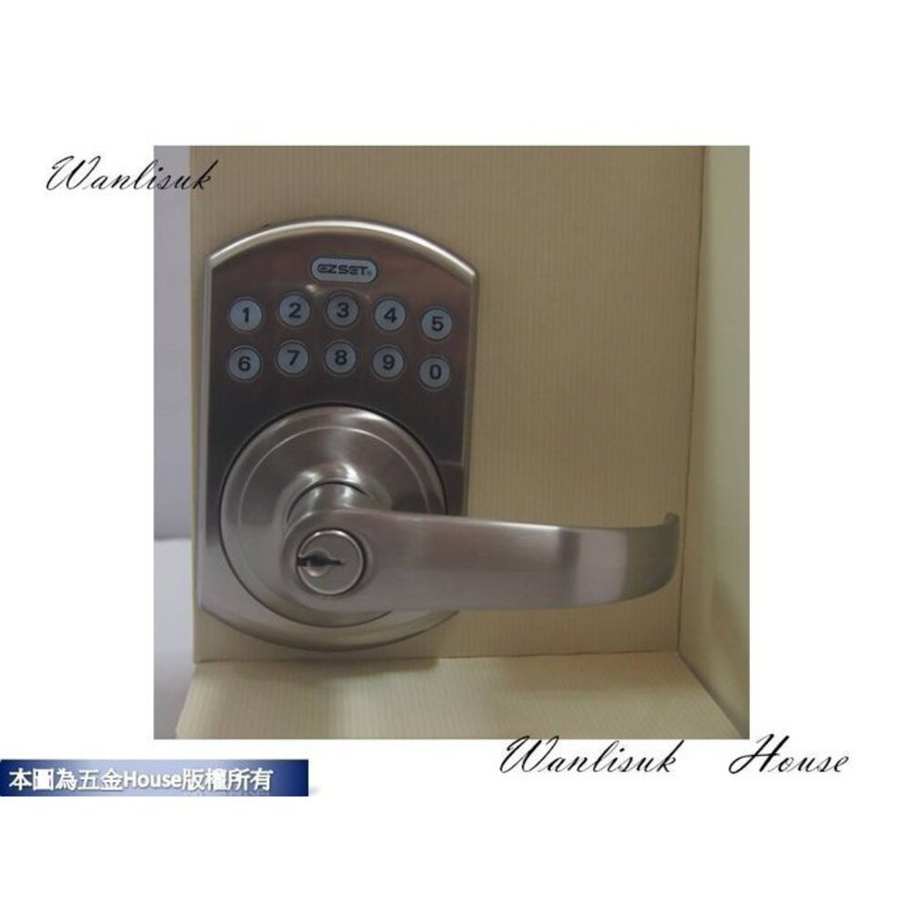 PTR0S00 全新改版 原廠指定銷售 EZSET 電子式按鍵密碼板手鎖 砂面鎳(銀色)幸福 東隆-圖片-2