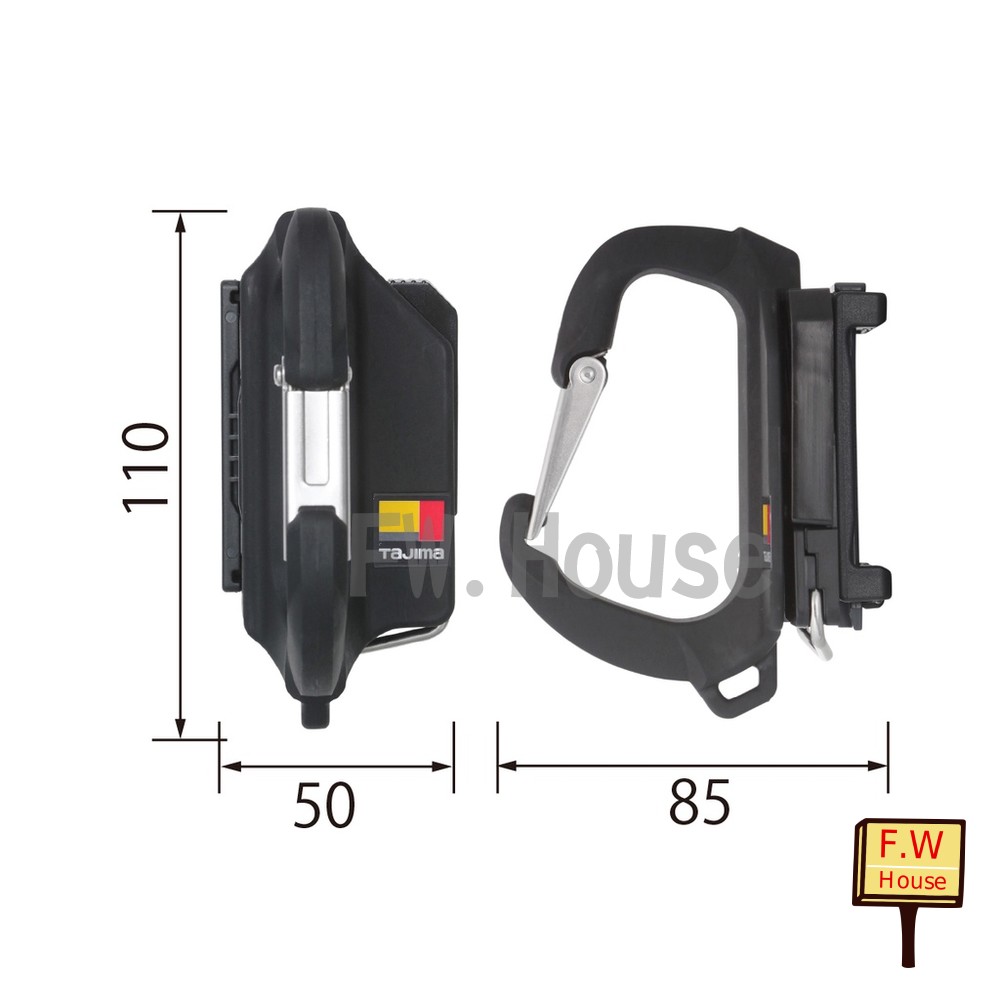 TAJIMA 田島 SFKHR-C 樹脂 快扣 工具掛勾 小型 掛勾 工具掛架 著脫式 承重3公斤 C型掛勾 封面照片