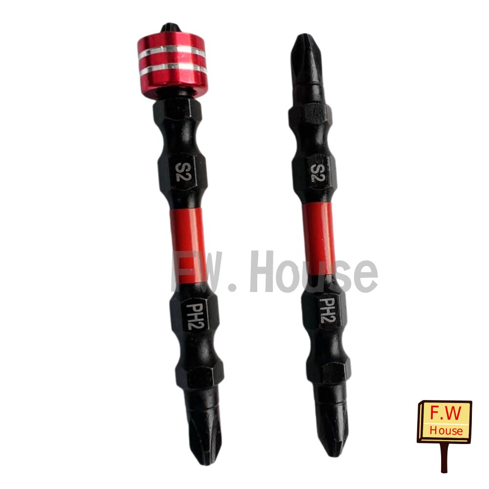 S1-00878-F.W 茂太郎 專利 小頭 起子頭 鋁合金磁吸衝擊起子 2x65mm 超小頭螺絲吸住器 衝擊起子 2支入 台灣製