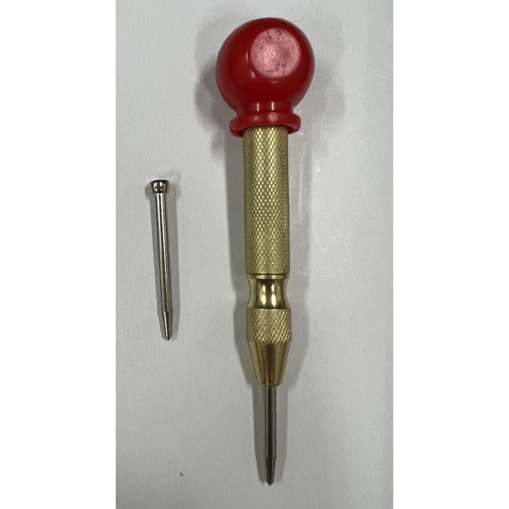 鎢鋼 自動中心沖 彈壓自動中心沖 AUTO PUNCH HSS 材質 鑽孔前定點用/記號用 鑽孔輔助 定點用 記號-圖片-1