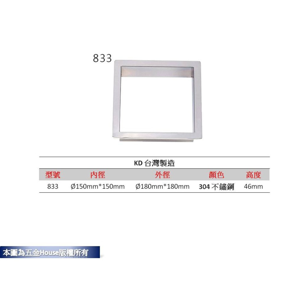 S1-00920-KD 833 不鏽鋼投擲口 垃圾桶蓋 臉盆檯面 旋轉投擲口