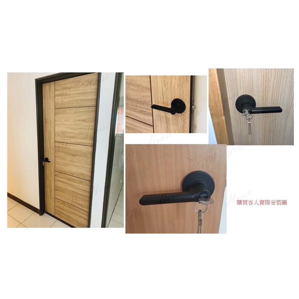 加安牌 廣安牌 LP3X90G 自動解閂 浴室無鑰匙 吋8孔 水平鎖 消光黑 鎖 門鎖 喇叭鎖 LP3X907-圖片-6