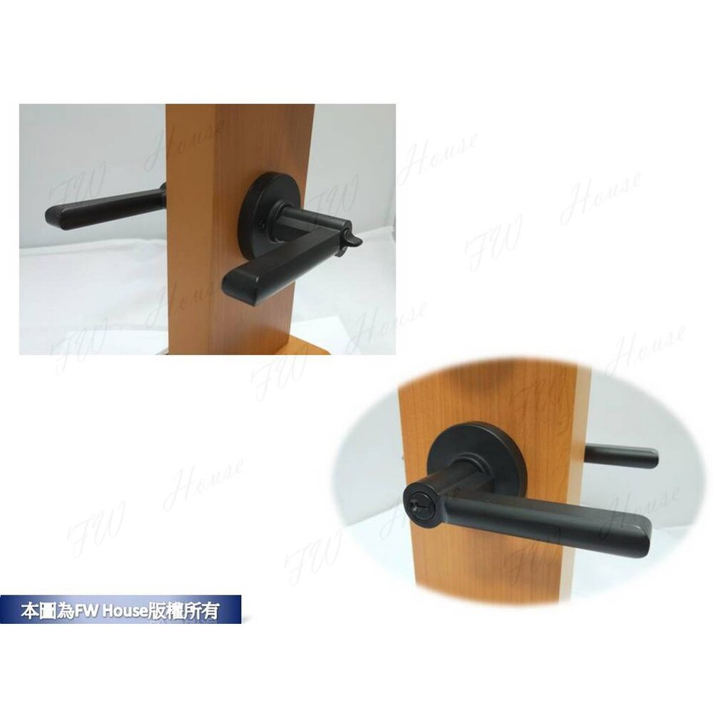 S1-00923-加安牌 廣安牌 LP3X90G  自動解閂 浴室無鑰匙 吋8孔 水平鎖 消光黑 鎖 門鎖 喇叭鎖 LP3X907