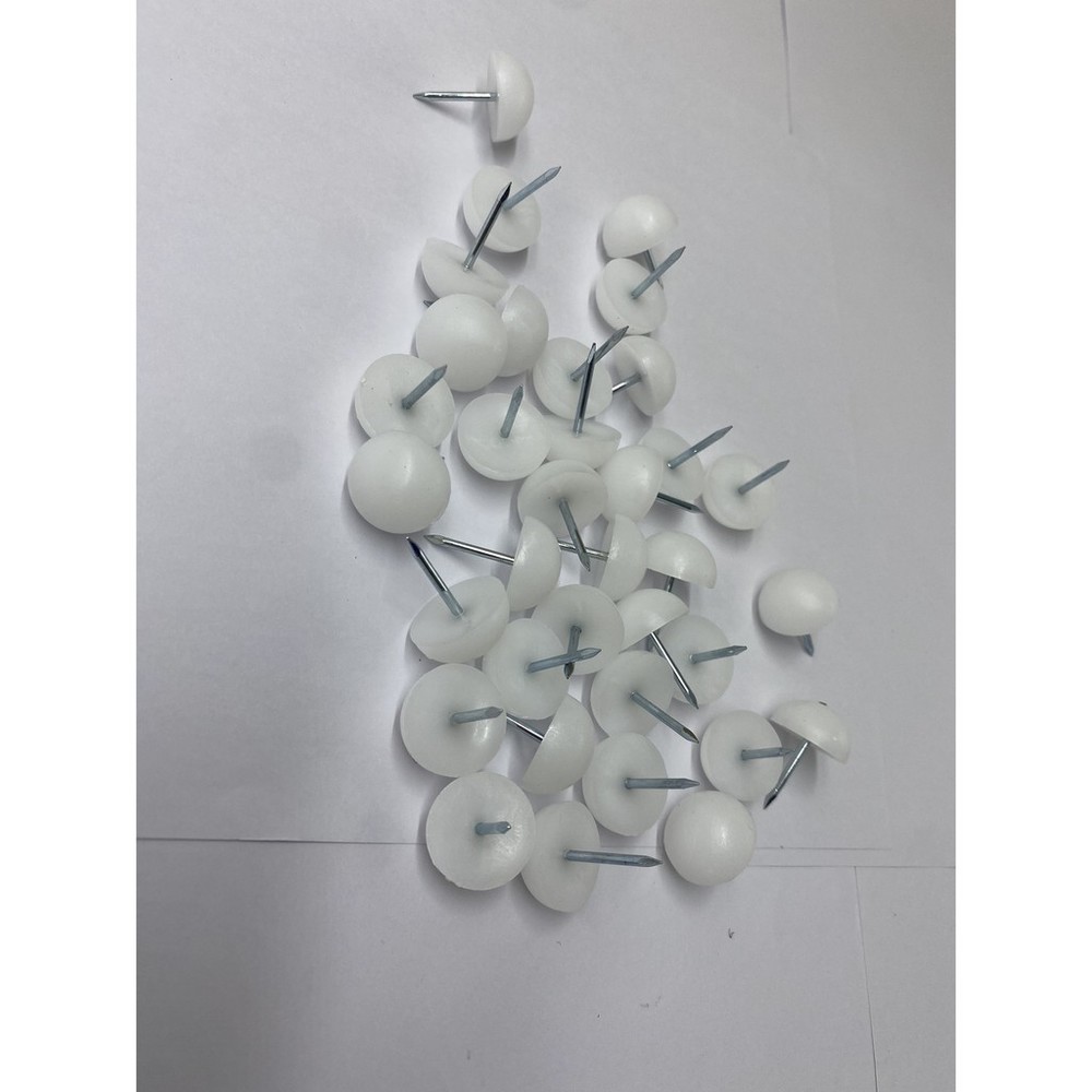 白椅釘 半圓椅釘 塑膠椅釘 PVC釘 椅仔釘 塑膠椅釘 家具椅釘 椅釘 椅丁 保護地板-圖片-1