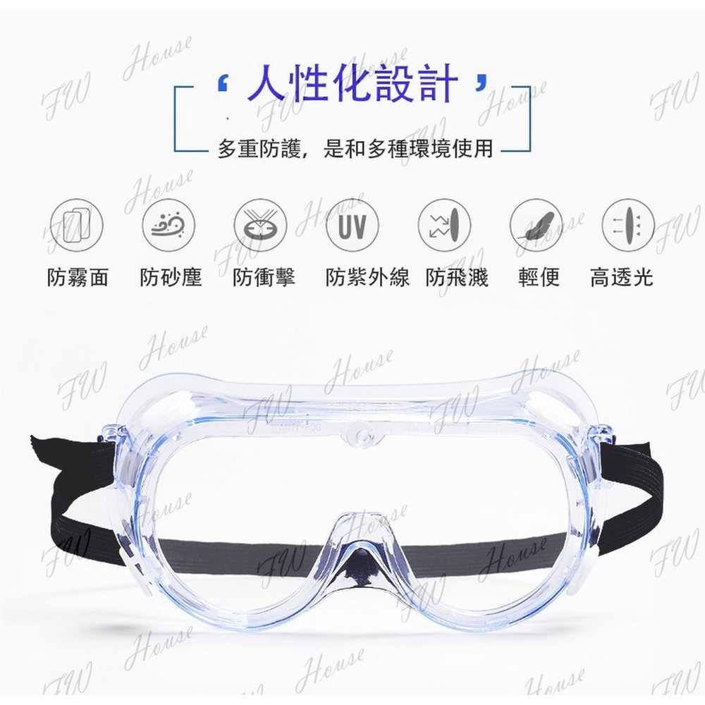 S1-00988-台灣現貨 四孔透氣 防疫全罩式防護眼鏡 前線防潑濺用 氣孔護目鏡 防飛沫 防霧 防撞 護目鏡 防護眼鏡 防疫眼鏡 面罩