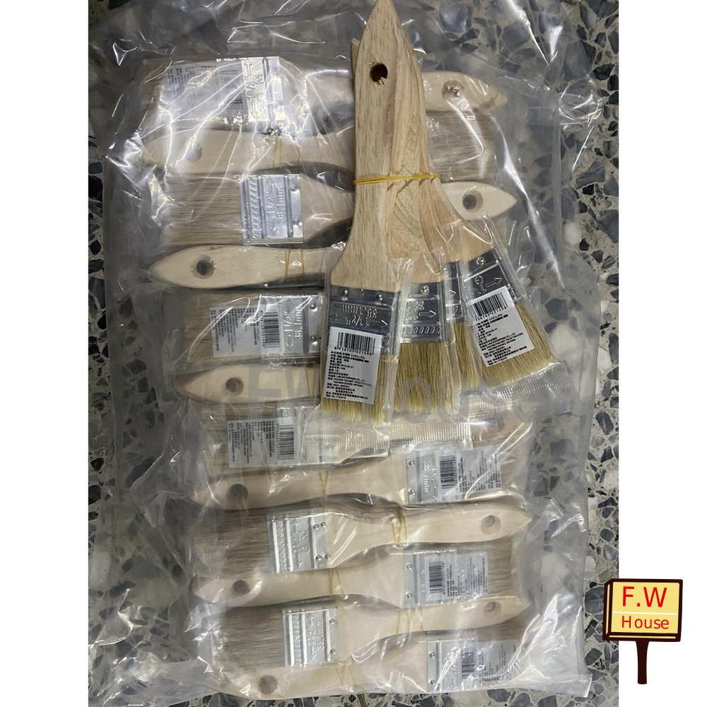 S1-01035-1-1/2 長毛刷 工業刷 軟毛刷 油漆刷 油刷 木柄 刷油漆 烤肉刷 燒烤刷 除塵刷 長毛木柄刷 外膠刷 水膠刷