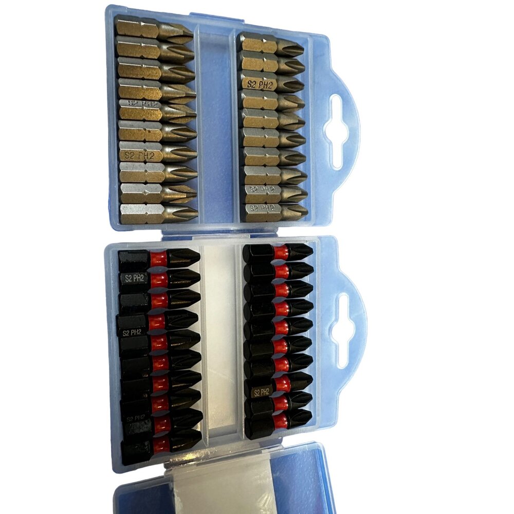 台製 中鋼S2 止滑 25mm ph2 輕鋼架起子頭 高扭力 超短起子頭 起子頭 帶磁起子(20入裝)-圖片-5