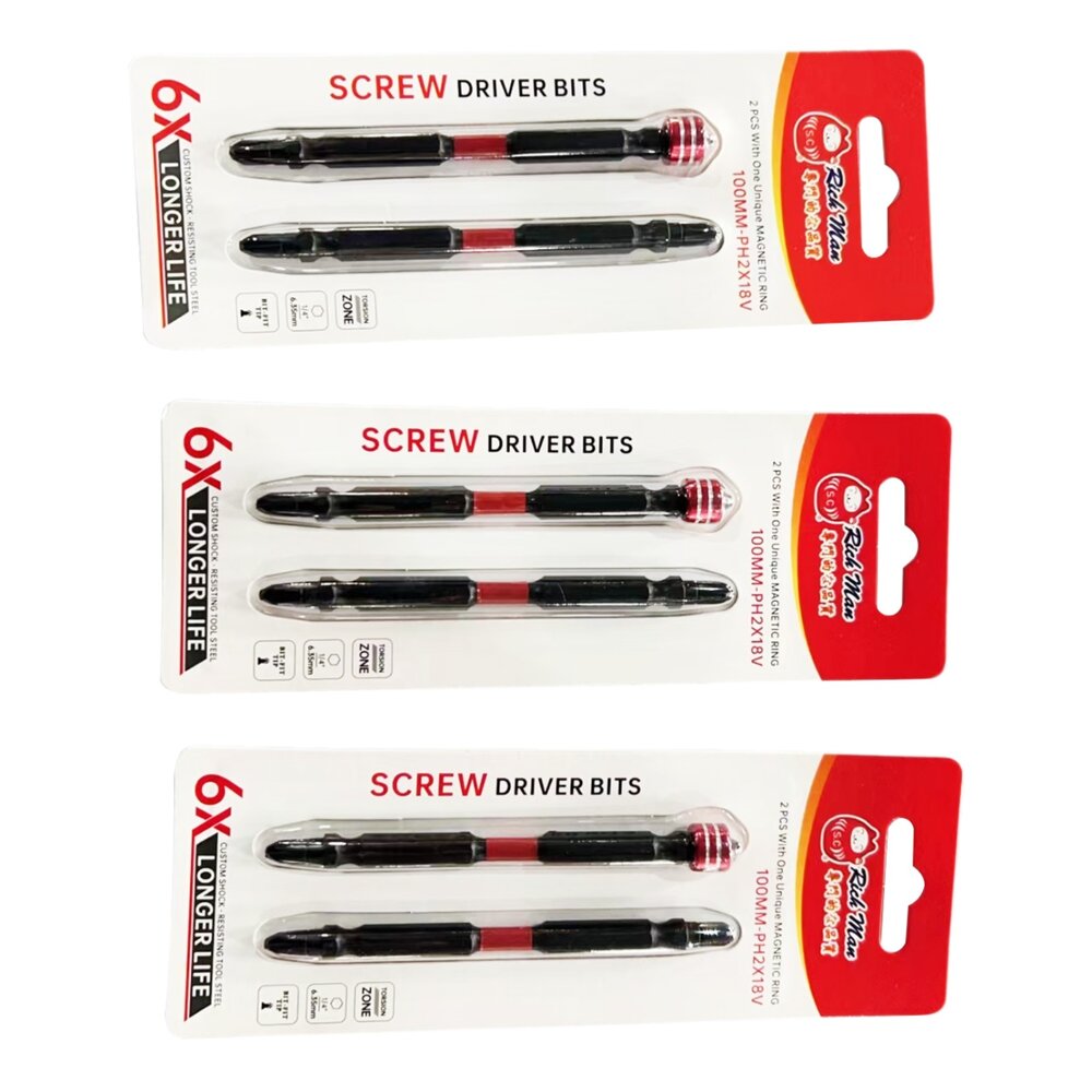 台製外銷 S2 PH2 65mm 高扭力 起子頭 十字起子頭 螺絲起子 批頭 起子機 雙頭起子-圖片-2