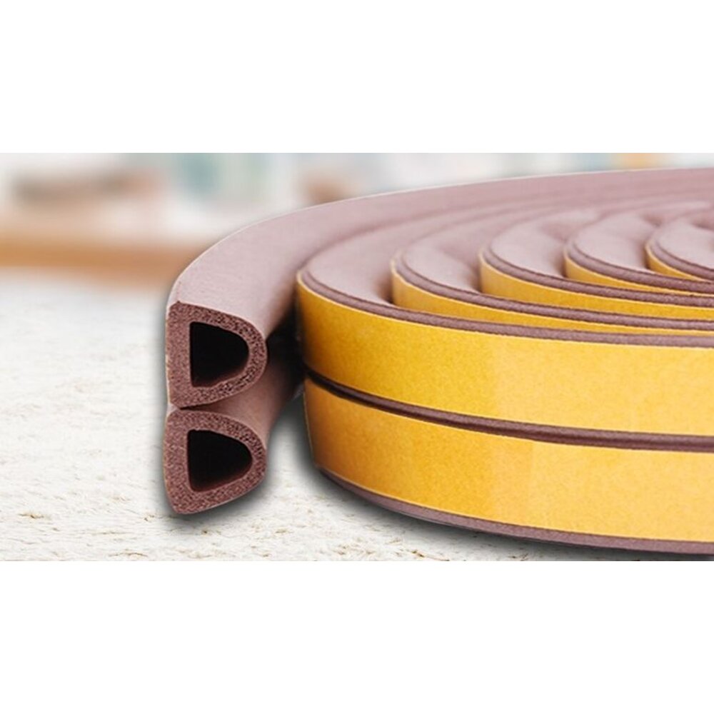 雙邊氣密條 1尺=30公分 P型 氣密條 密封條 門縫隔音條 窗戶防風保暖 隔音氣密條 門縫條 門檔條 車門防撞條-圖片-1