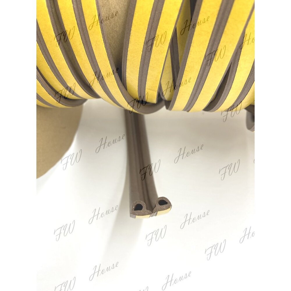 雙邊氣密條 1尺=30公分 P型 氣密條 密封條 門縫隔音條 窗戶防風保暖 隔音氣密條 門縫條 門檔條 車門防撞條-圖片-2