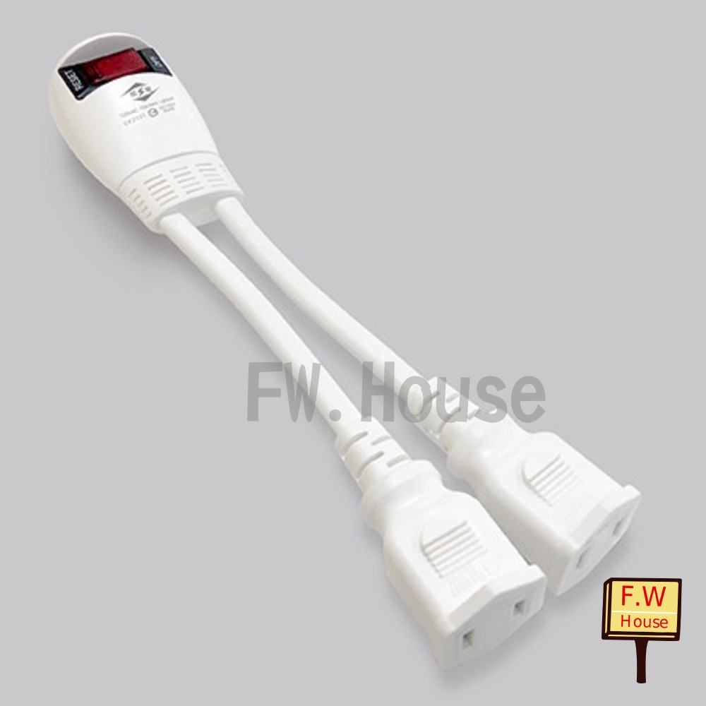 S1-01102-威電 新安規 過載斷電1開2座電源線組 CK2121 延長線 延長線 中繼線 一開兩座