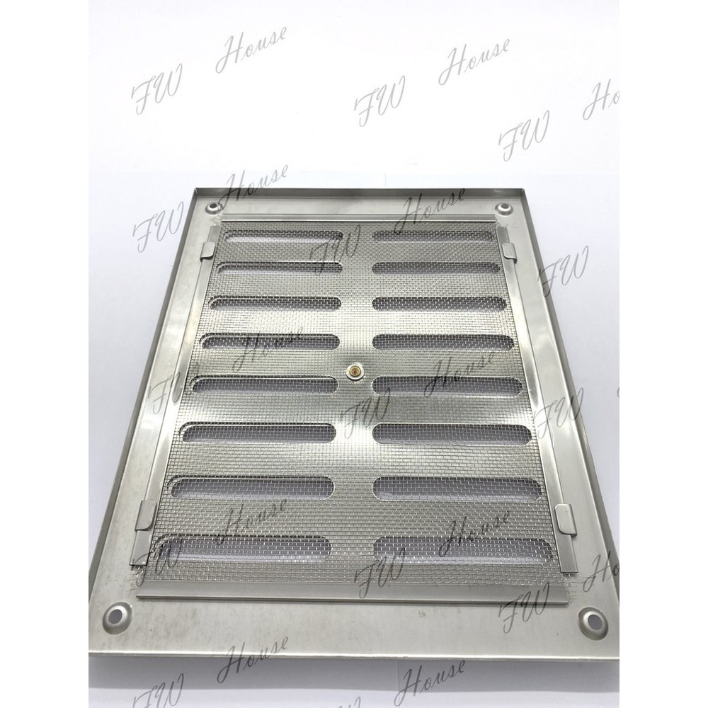 台製 白鐵304 活動方型通風口 20cm*25cm 附白鐵網 不銹鋼外牆風帽 鞋櫃 衣柜櫥櫃 風散氣孔 透氣孔 通風孔-圖片-1