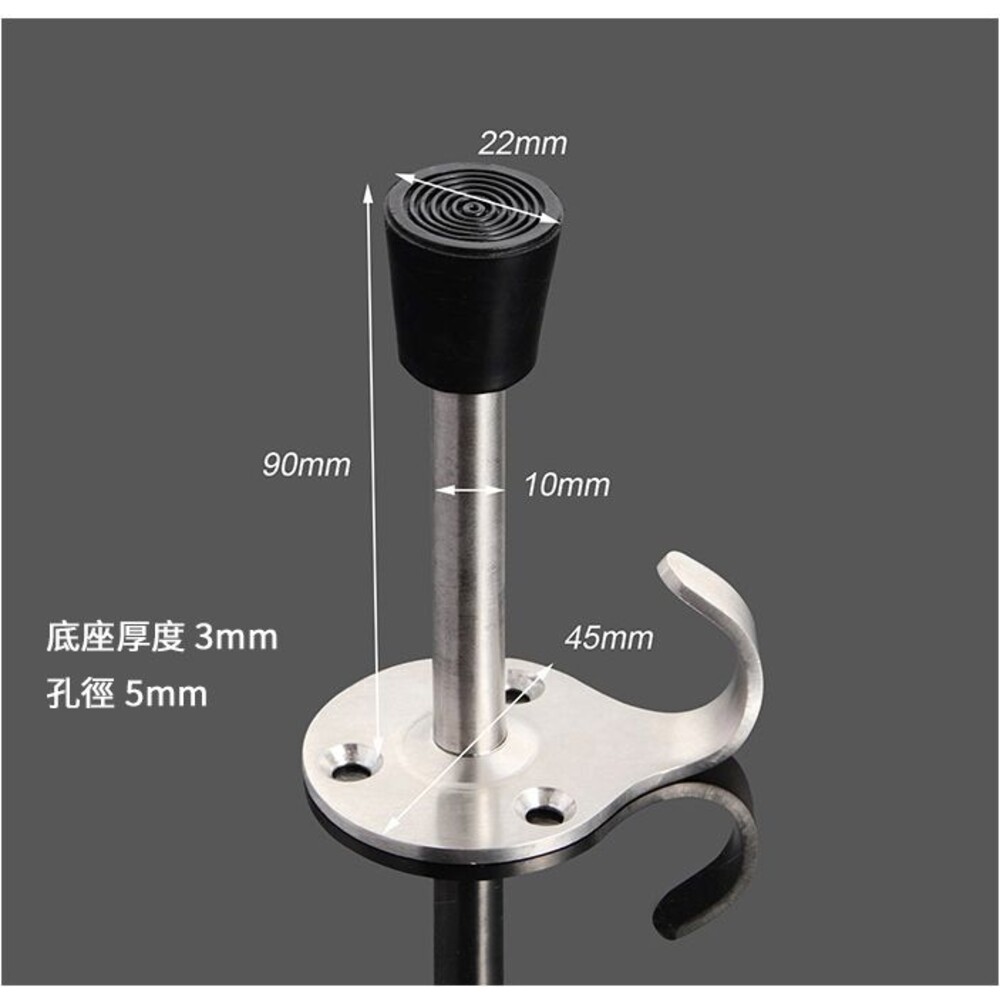 不鏽鋼門檔 門檔掛勾 不銹鋼 衣帽勾 門扣 門擋 掛鉤 掛鈎 吊勾 鉤子 門檔 D36-圖片-2