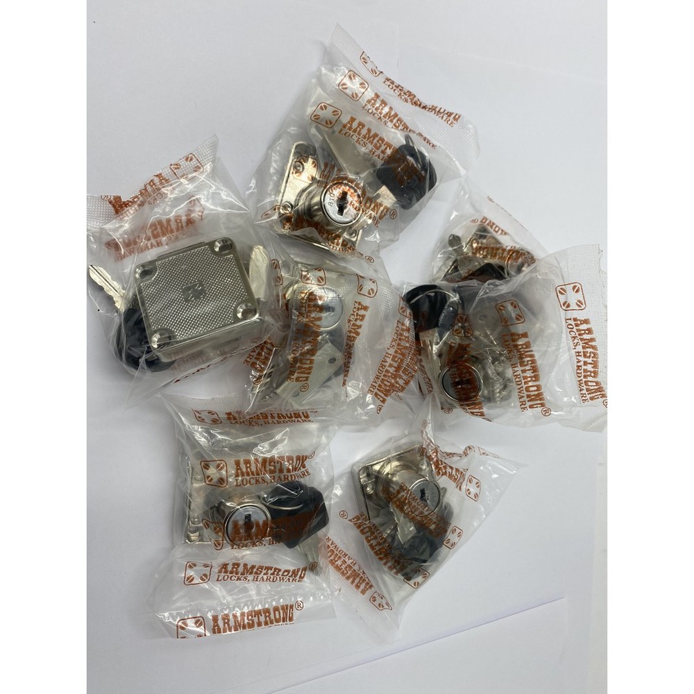 ARMSTRONG 阿姆斯壯 合金抽屜鎖 肚臍鎖 銀色 507-11 7分 ~ 507-38 寸2 抽屜鎖 加厚斜舌抽-圖片-1