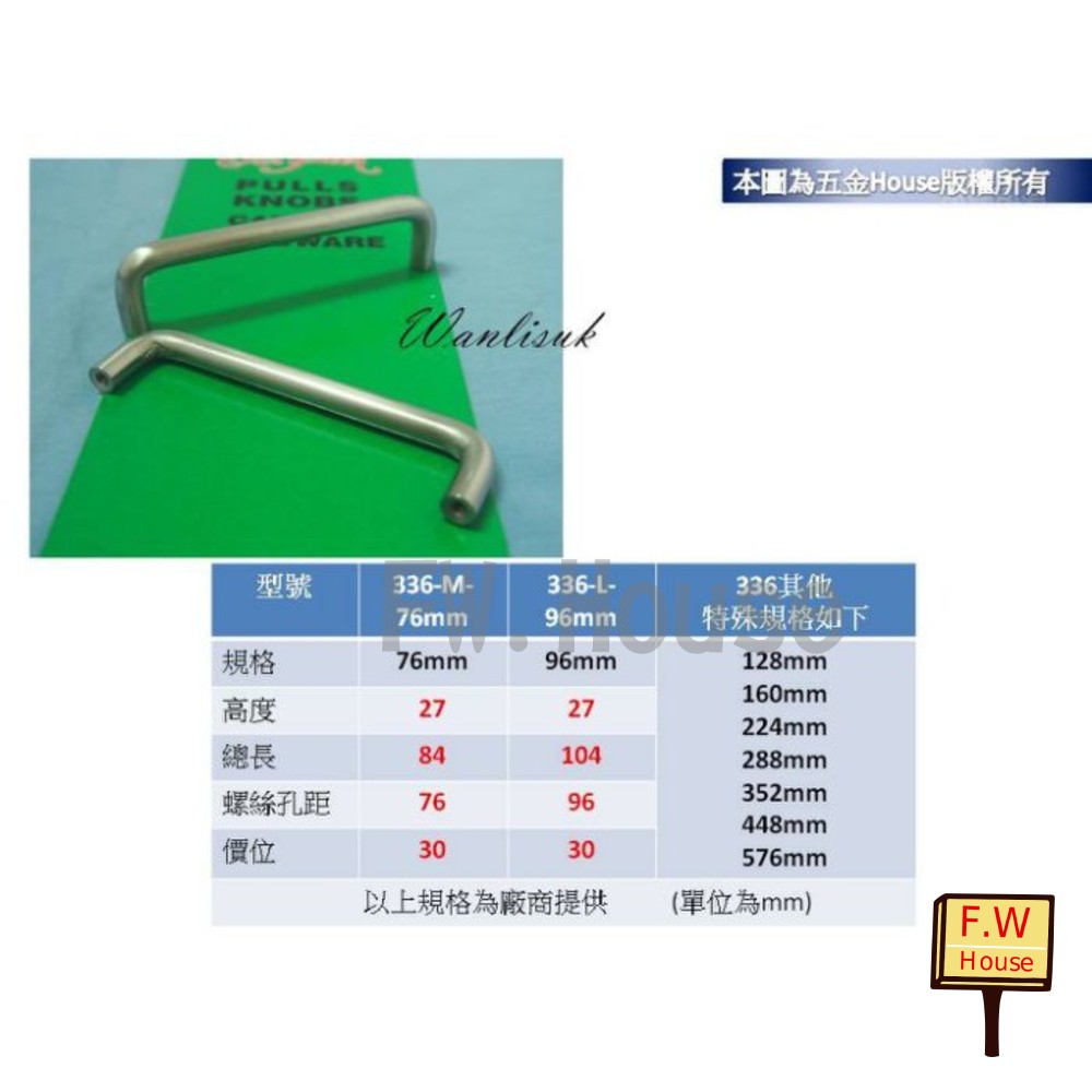 S1-01294-336 系列 不鏽鋼白鐵 手取 附螺絲 抽屜手取 把手 取手 不鏽鋼  台灣製