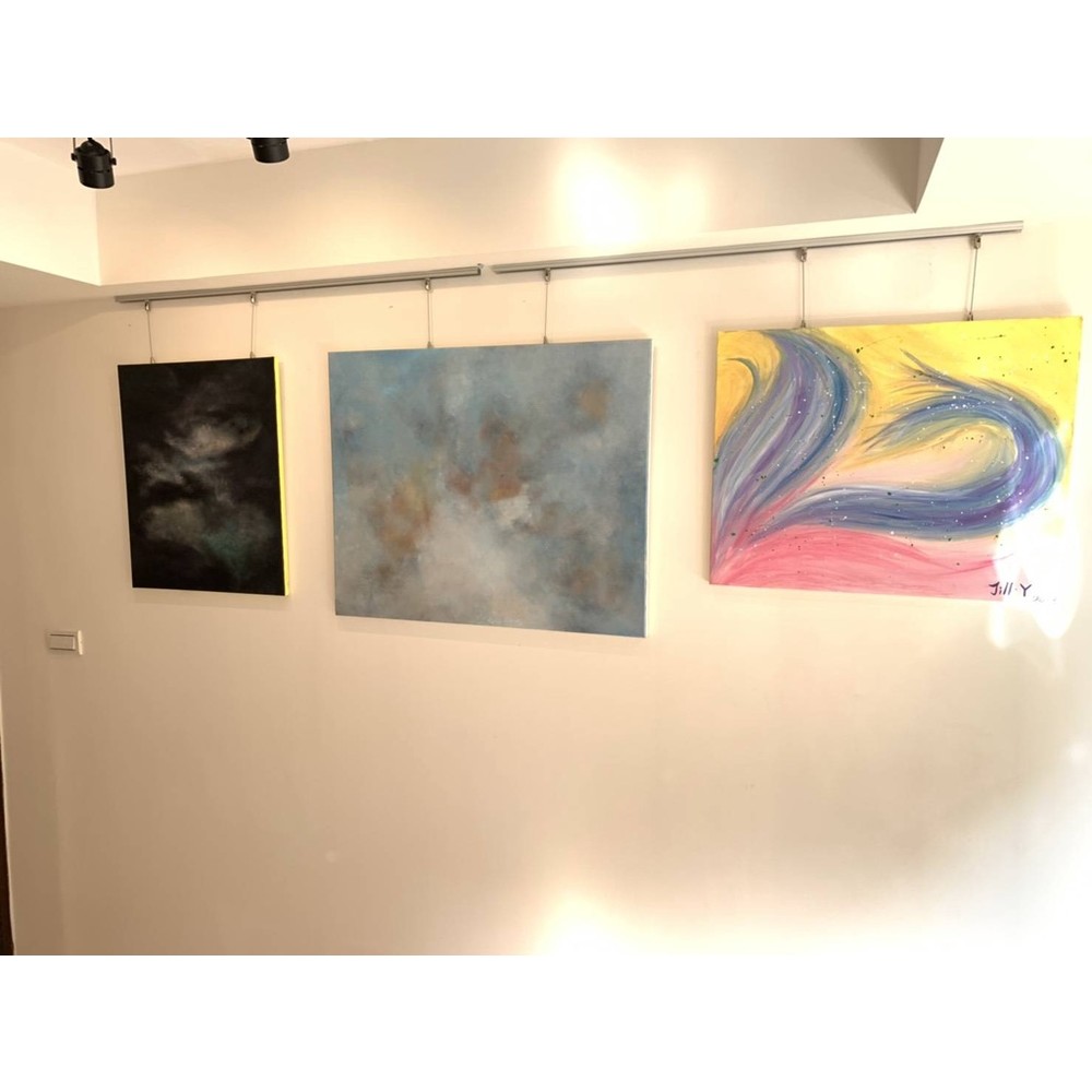 直接鎖鋼索掛勾 吊圖鋼索 3尺/5尺 掛圖器 掛畫器 掛畫鉤 吊圖鋼索 吊圖 圖勾 掛畫滑軌 台灣製-圖片-5