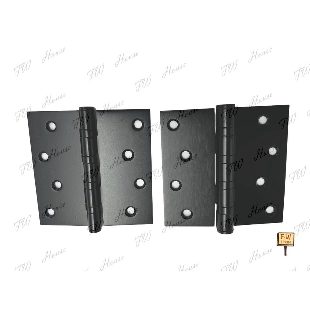 S1-01324-黑色鉸鍊 白鐵磨砂鉸鍊 4'*4'*3mm 5*4*3mm 平頭培林 平頭培林 鉸鍊 丁雙 後鈕 活頁 附螺絲