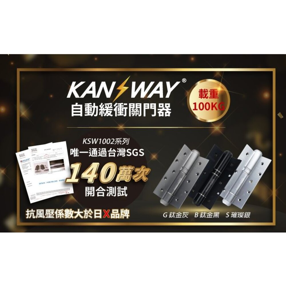 康士威 kansway 自動回歸鉸鏈 回歸緩衝關門器 暗門 隱藏門 蝴蝶鉸鍊 緩衝鉸鍊 鉸鍊-圖片-1