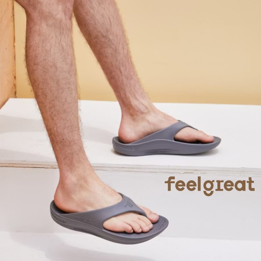 【Telic】SiliComfy® Energy 輕量夾腳拖-極致灰 矽晶減壓拖鞋-圖片-5