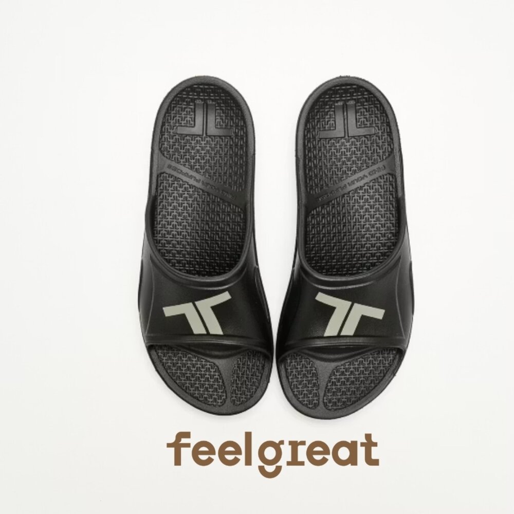 【Telic】SiliComfy® Recharge彈力運動拖-午夜黑 201-50矽晶減壓拖鞋-圖片-2