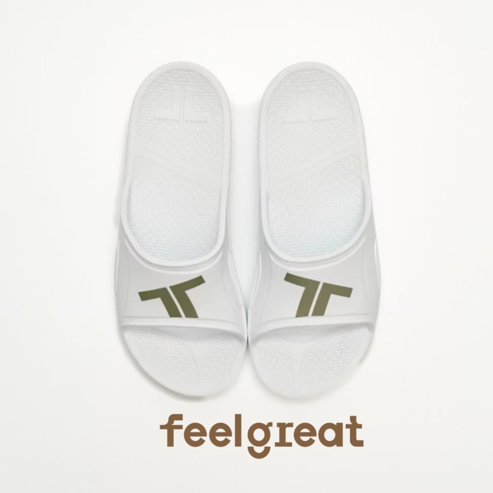 【Telic】SiliComfy® Recharge彈力運動拖-201-52時尚白 矽晶減壓拖鞋-圖片-2
