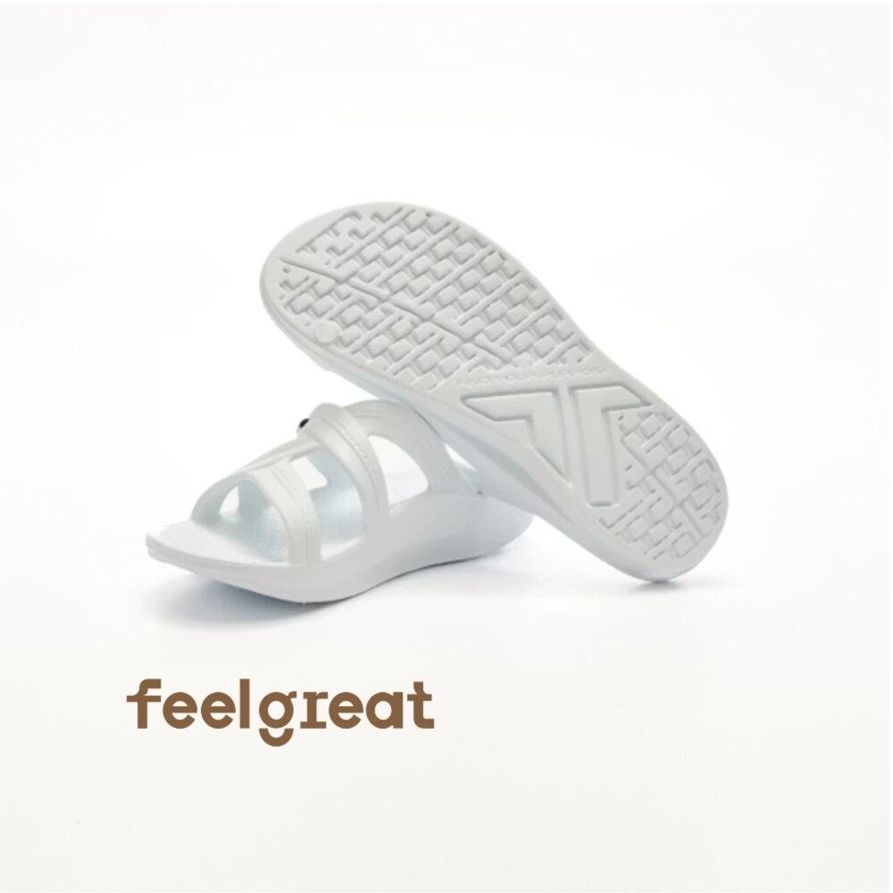 【Telic】SiliComfy® Mallory優雅羅馬拖-時尚白302-02矽晶減壓拖鞋-圖片-1