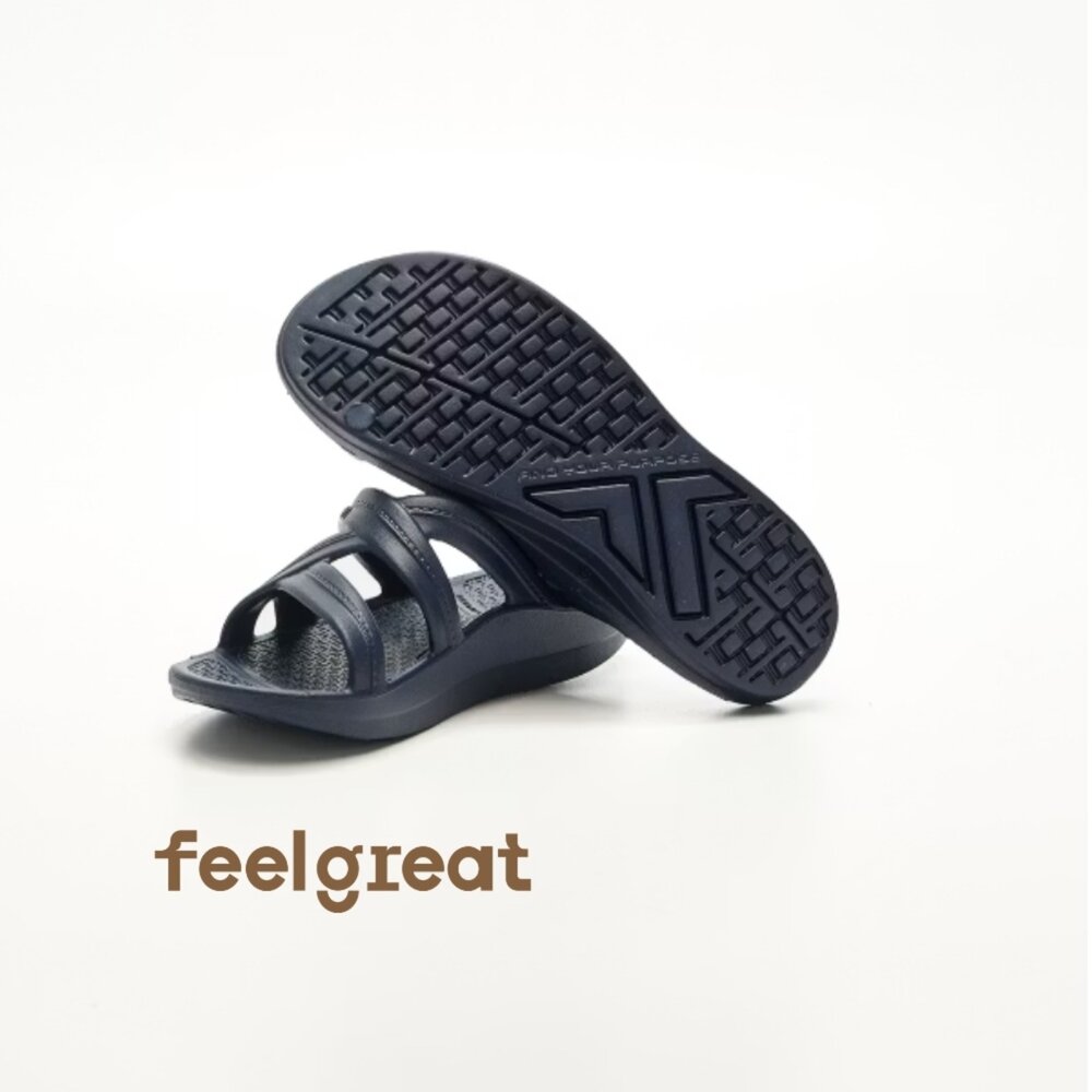 【Telic】SiliComfy® Mallory優雅羅馬拖-深海藍302-04矽晶減壓拖鞋-圖片-1