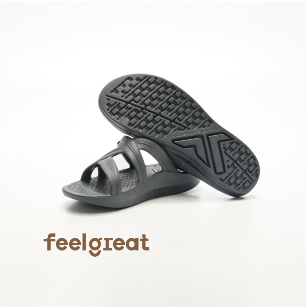 【Telic】SiliComfy® Mallory優雅羅馬拖-極致灰302-12矽晶減壓拖鞋-圖片-1