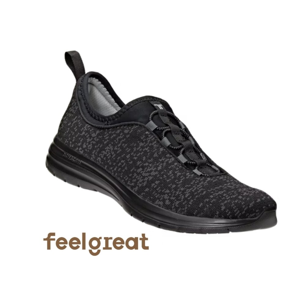 【Telic】SiliComfy® 減壓彈力運動鞋-鑽石黑500-01防水減壓-圖片-1
