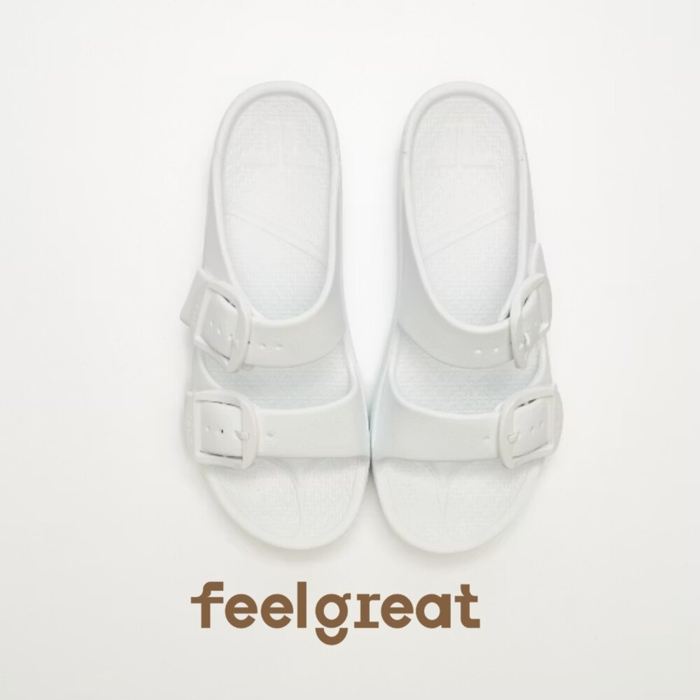 【Telic】SiliComfy® Boise Bliss 鬆糕厚底拖-時尚白800-02矽晶減壓拖鞋-圖片-2
