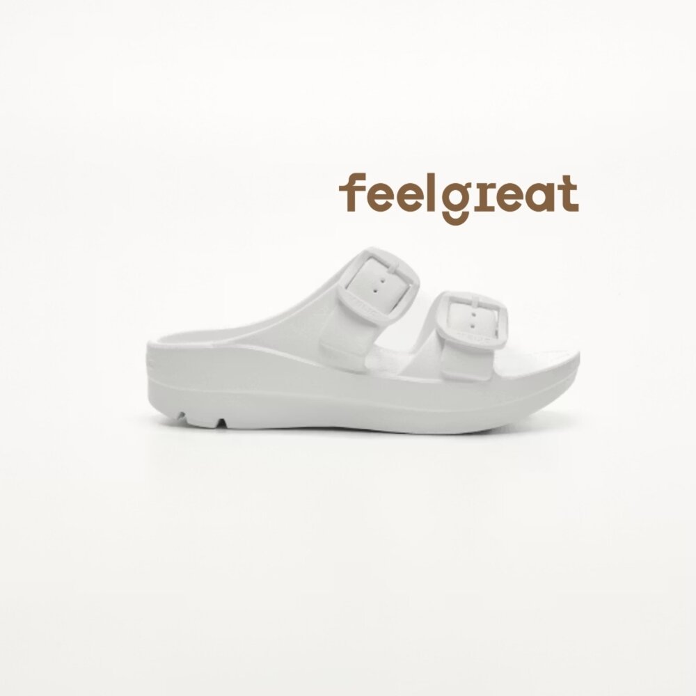 【Telic】SiliComfy® Boise Bliss 鬆糕厚底拖-時尚白800-02矽晶減壓拖鞋-圖片-3