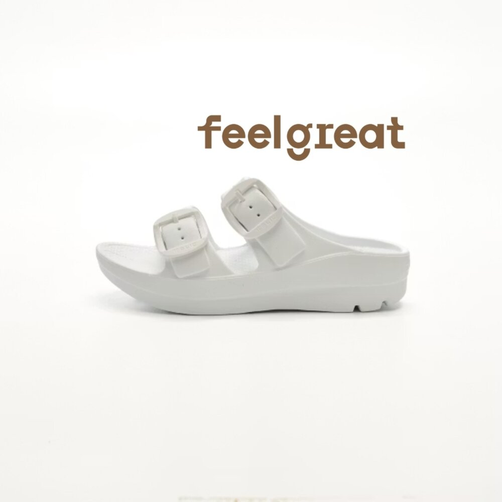 800-02-【Telic】SiliComfy® Boise Bliss 鬆糕厚底拖-時尚白800-02矽晶減壓拖鞋