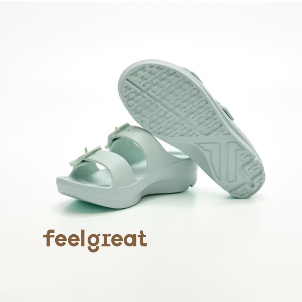【Telic】SiliComfy® Boise Bliss 鬆糕厚底拖-水藍綠800-30矽晶減壓拖鞋-圖片-1