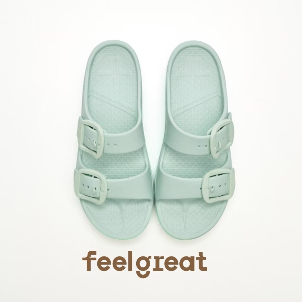 【Telic】SiliComfy® Boise Bliss 鬆糕厚底拖-水藍綠800-30矽晶減壓拖鞋-圖片-2