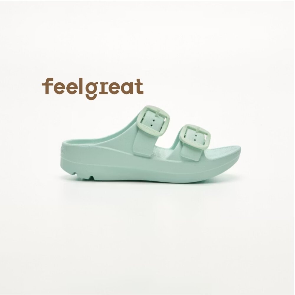 【Telic】SiliComfy® Boise Bliss 鬆糕厚底拖-水藍綠800-30矽晶減壓拖鞋-圖片-3