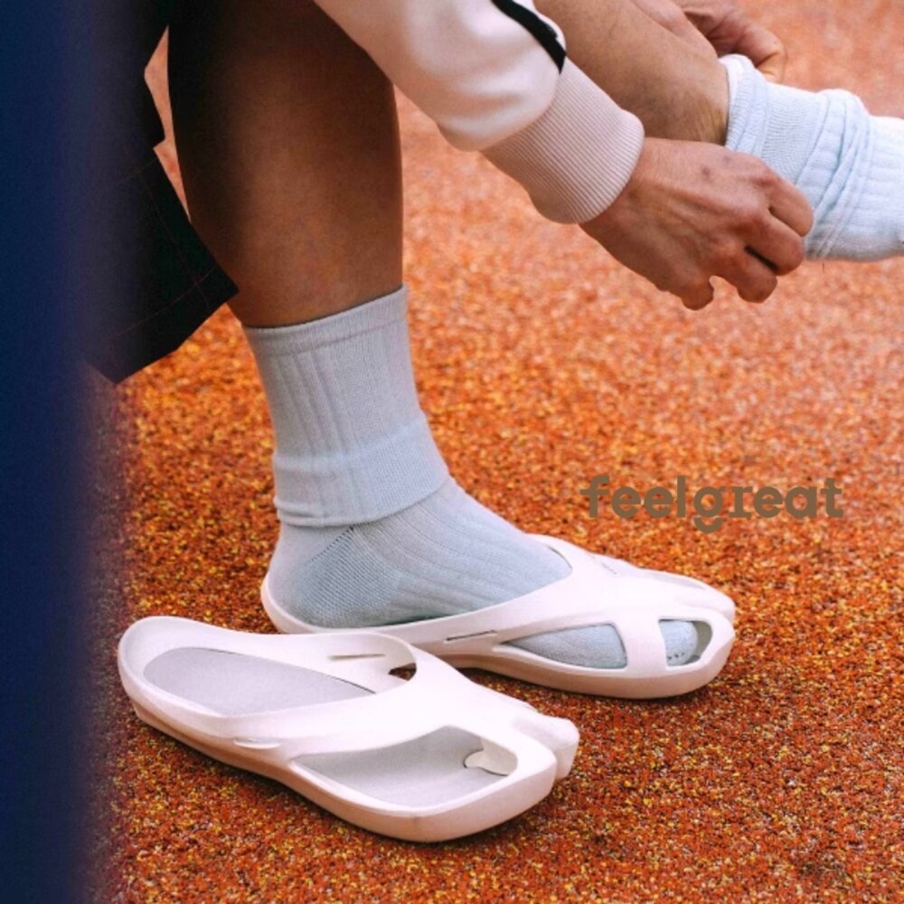 【Telic】SiliComfy® 3in1桑足鞋-霜白(全尺碼)足底按摩健康拖鞋-圖片-6