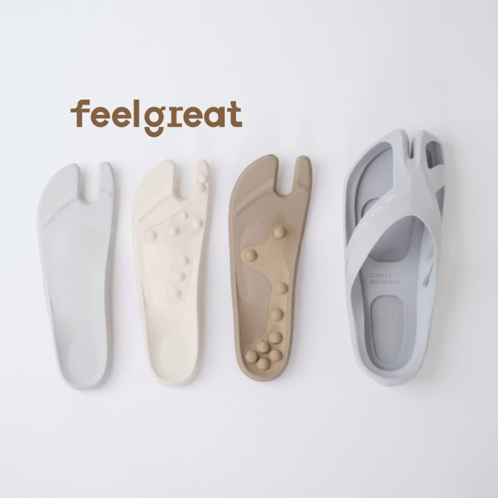 【Telic】SiliComfy® 3in1桑足鞋-銀灰(全尺碼)足底按摩健康拖鞋-圖片-3
